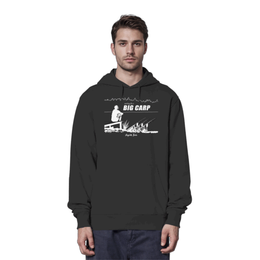 Karpfen Hoodie Organic - Waiting for a Big Carp – Bild 3