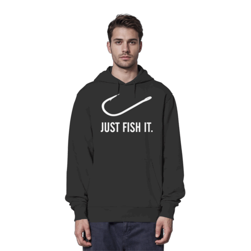 Angel Hoodie Organic – Just fish it. – Bild 3