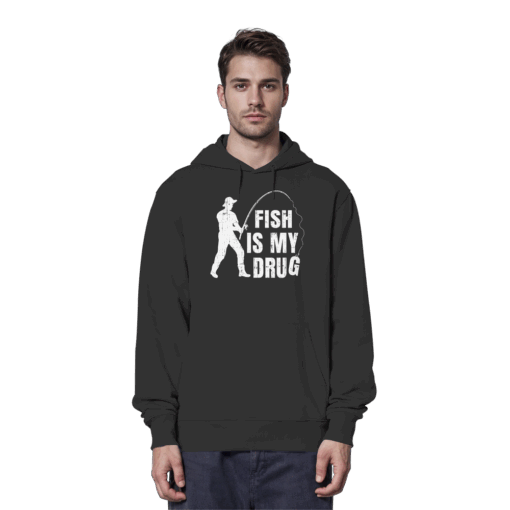 Angel Hoodie Organic - Fish is my drug – Bild 3