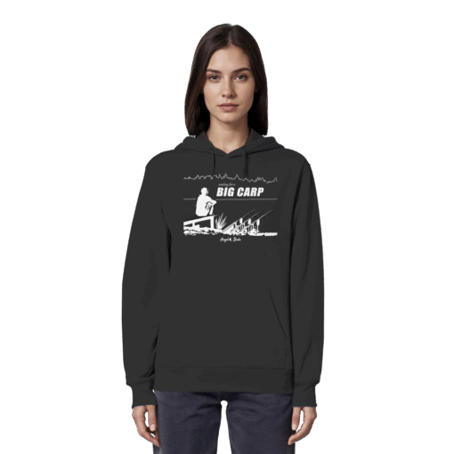 Karpfen Hoodie Organic - Waiting for a Big Carp – Bild 4