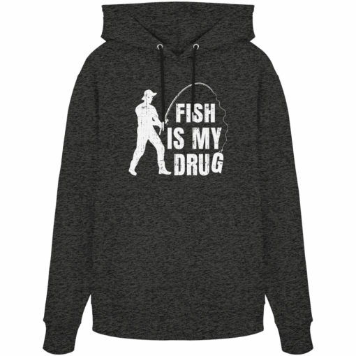 Angel Hoodie Organic - Fish is my drug – Bild 5