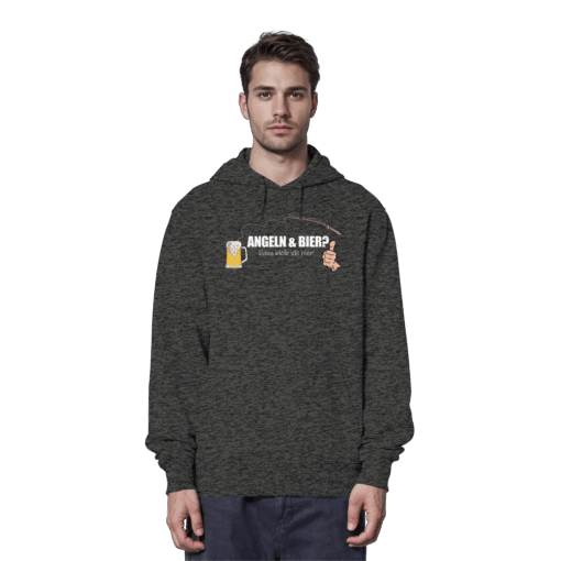 Angel Hoodie Organic – Angeln und Bier – Bild 7