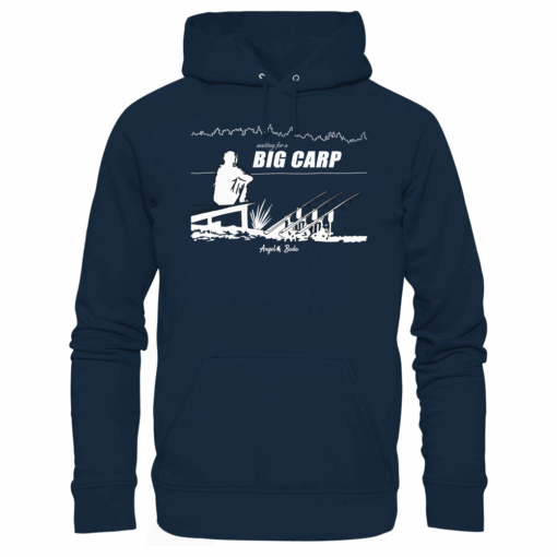 Karpfen Hoodie Organic - Waiting for a Big Carp – Bild 10