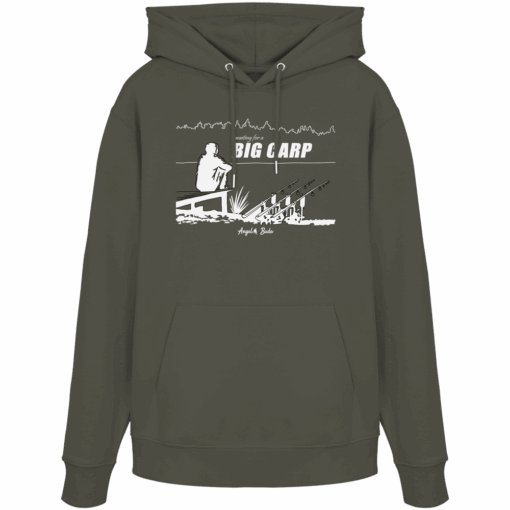 Karpfen Hoodie Organic - Waiting for a Big Carp – Bild 13