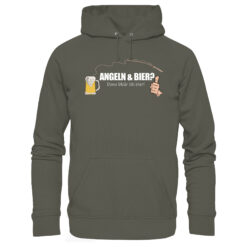 Angel Hoodie Organic – Angeln und Bier