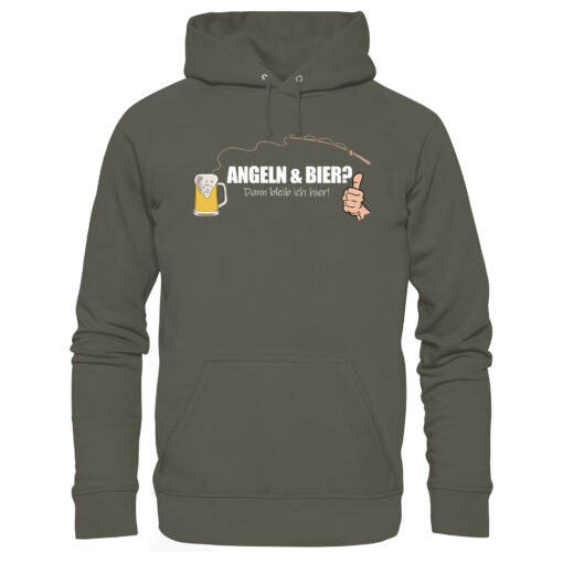 Angel Hoodie Organic – Angeln und Bier