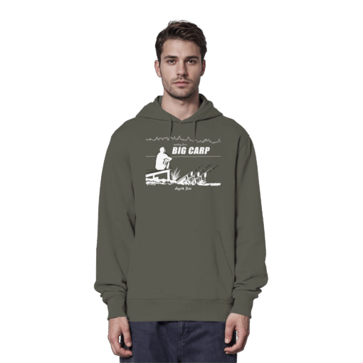 Karpfen Hoodie Organic - Waiting for a Big Carp – Bild 15