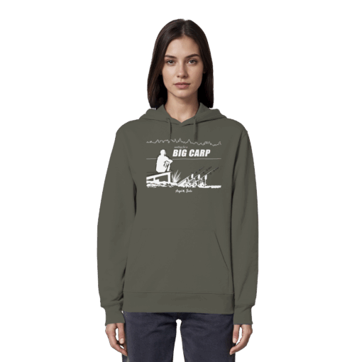 Karpfen Hoodie Organic - Waiting for a Big Carp – Bild 16