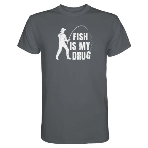 Angler T-Shirt - Fish is my drug – Bild 5