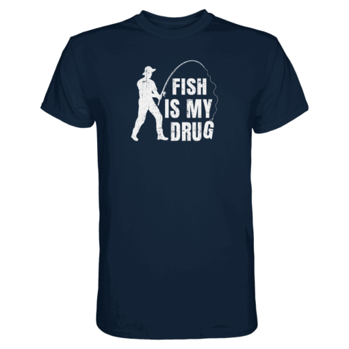 Angler T-Shirt - Fish is my drug – Bild 8