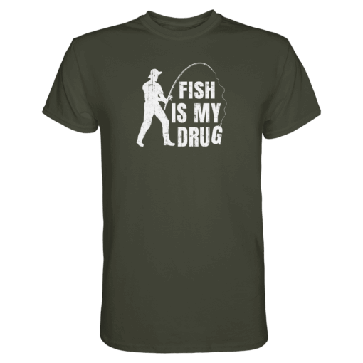 Angler T-Shirt - Fish is my drug – Bild 11